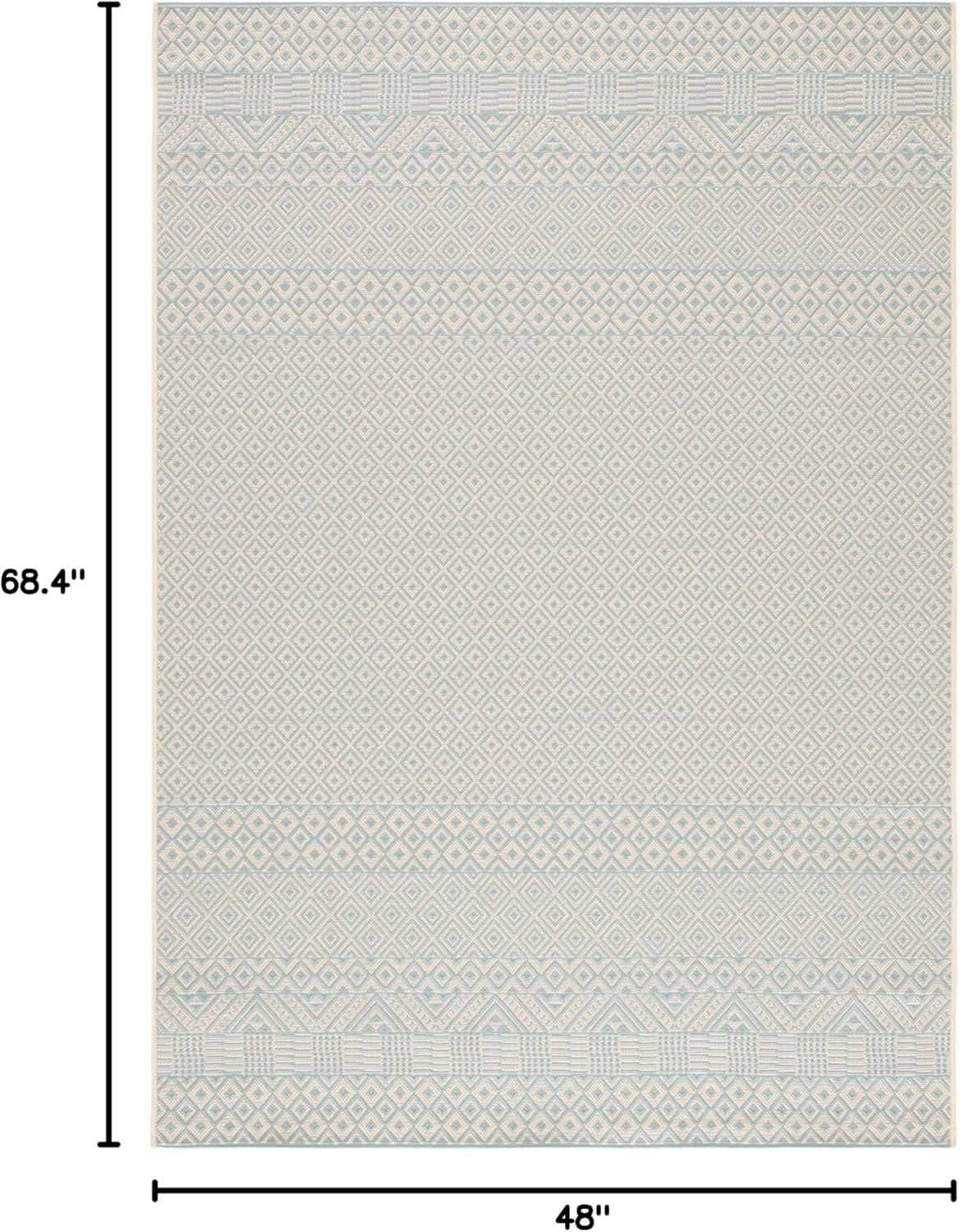 image:imageSAFAVIEH Washable Rug Outdoor Courtyard Collection 8 x 10 Beige amp Red NonShedding amp Easy Cleaning Ideal for Patio Backyard Mudroom DIning Space CY623523812BeigeAqua