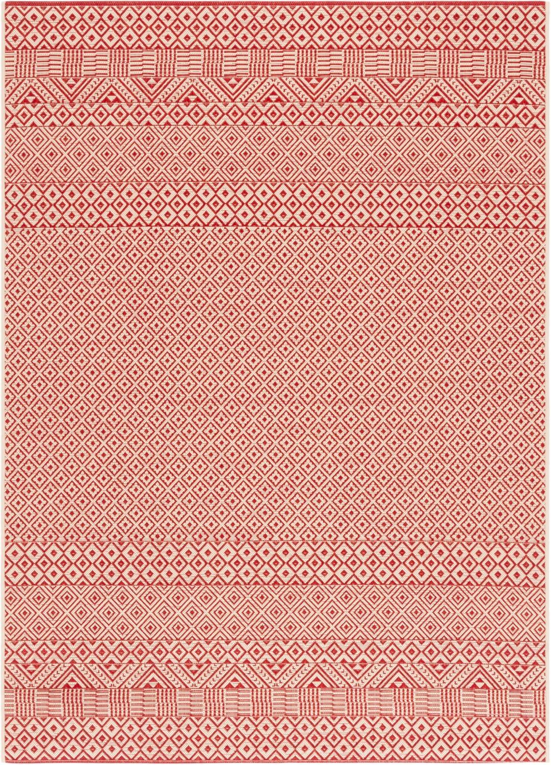 image:imageSAFAVIEH Washable Rug Outdoor Courtyard Collection 8 x 10 Beige amp Red NonShedding amp Easy Cleaning Ideal for Patio Backyard Mudroom DIning Space CY623523812BeigeRed