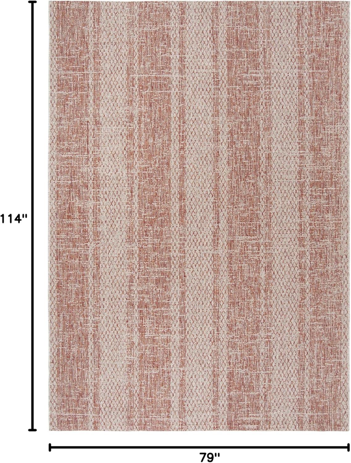 image:imageSAFAVIEH Washable Rug Outdoor Courtyard Collection 8 x 11 Light Grey amp Blue NonShedding amp Easy Cleaning Ideal for Patio Backyard Mudroom CY873636812Light BeigeTerracotta