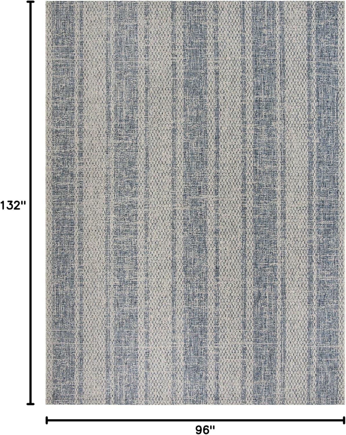 image:imageSAFAVIEH Washable Rug Outdoor Courtyard Collection 8 x 11 Light Grey amp Blue NonShedding amp Easy Cleaning Ideal for Patio Backyard Mudroom CY873636812Light Grey Blue