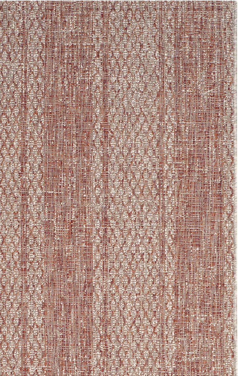 image:imageSAFAVIEH Washable Rug Outdoor Courtyard Collection 8 x 11 Light Grey amp Blue NonShedding amp Easy Cleaning Ideal for Patio Backyard Mudroom CY873636812Light BeigeTerracotta