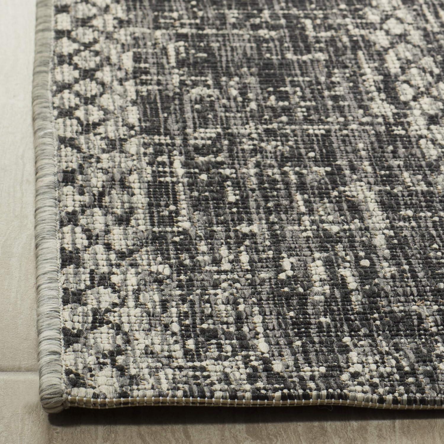 image:imageSAFAVIEH Washable Rug Outdoor Courtyard Collection 8 x 11 Light Grey amp Blue NonShedding amp Easy Cleaning Ideal for Patio Backyard Mudroom CY873636812Light Grey Blue