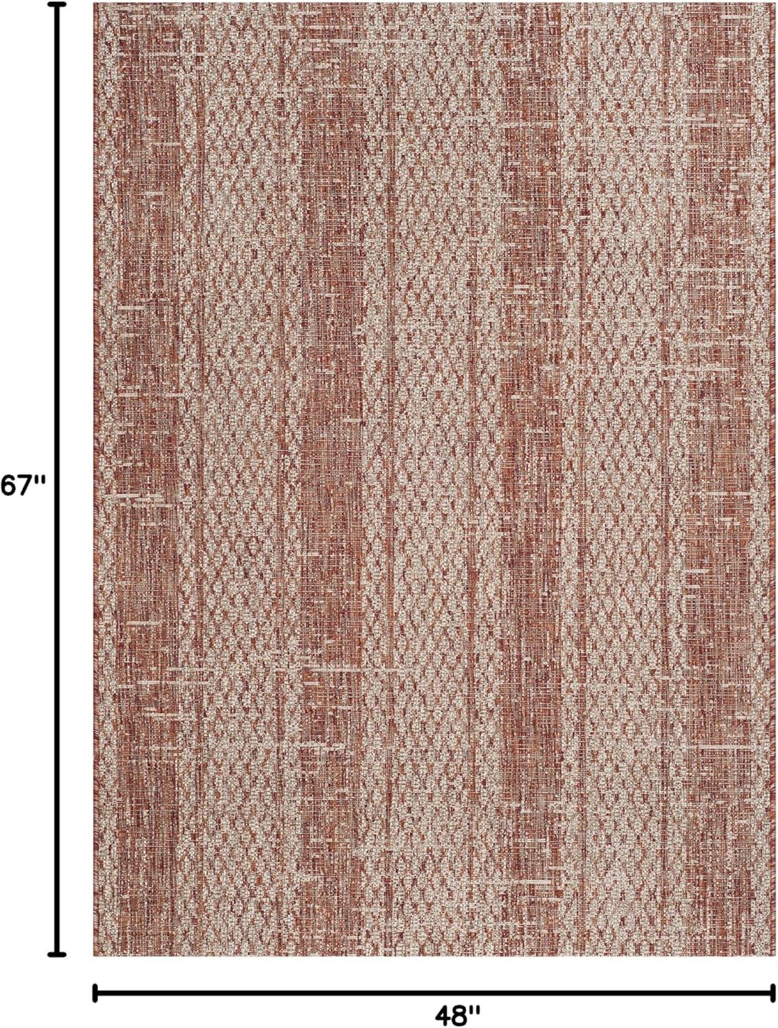 image:imageSAFAVIEH Washable Rug Outdoor Courtyard Collection 8 x 11 Light Grey amp Blue NonShedding amp Easy Cleaning Ideal for Patio Backyard Mudroom CY873636812Light BeigeTerracotta