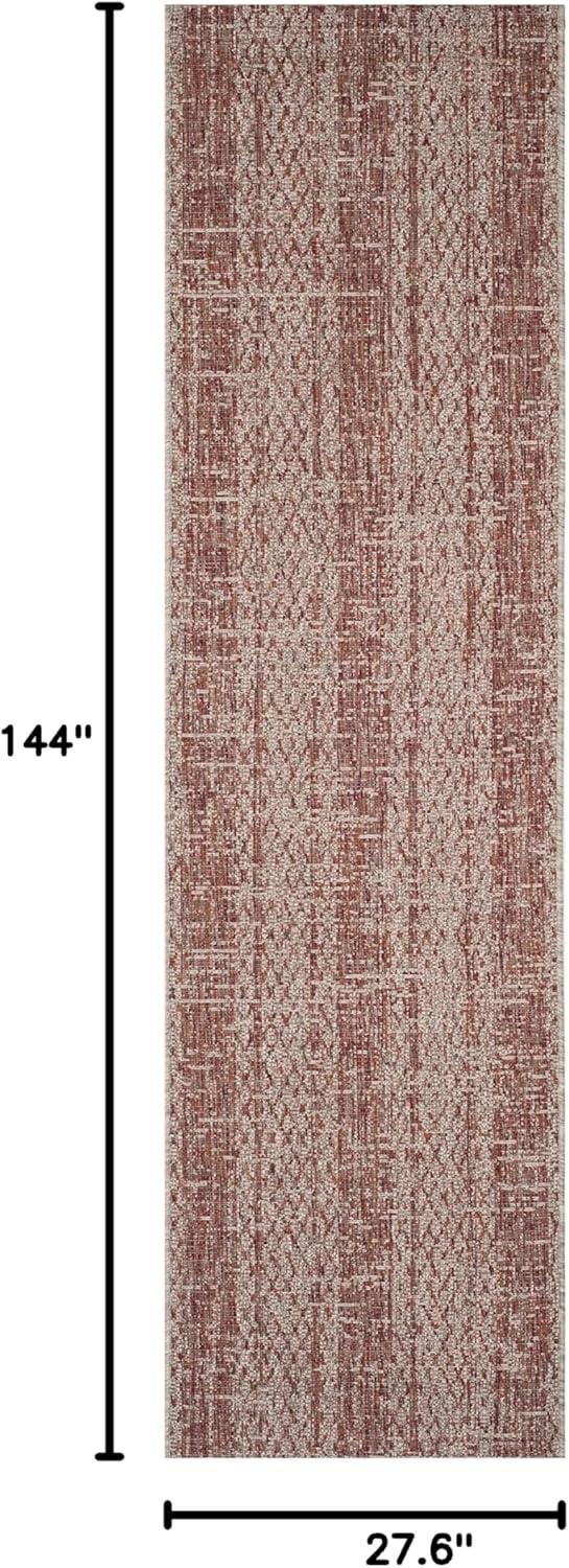 image:imageSAFAVIEH Washable Rug Outdoor Courtyard Collection 8 x 11 Light Grey amp Blue NonShedding amp Easy Cleaning Ideal for Patio Backyard Mudroom CY873636812Light BeigeTerracotta