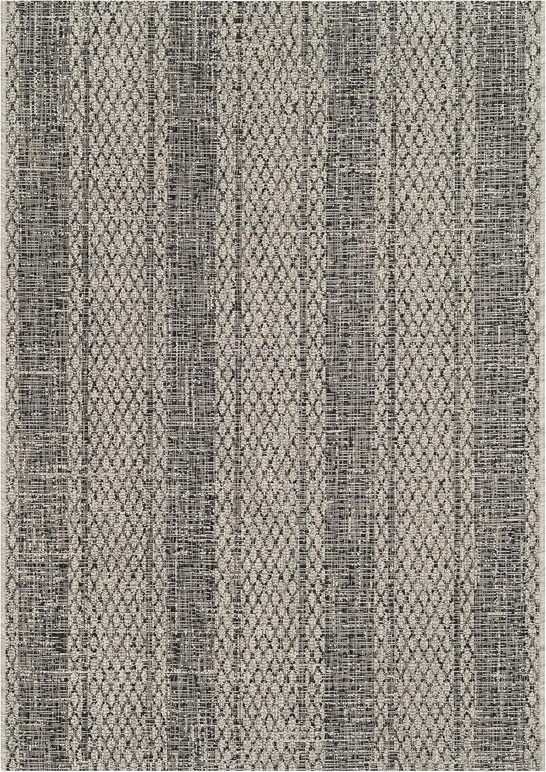 image:imageSAFAVIEH Washable Rug Outdoor Courtyard Collection 8 x 11 Light Grey amp Blue NonShedding amp Easy Cleaning Ideal for Patio Backyard Mudroom CY873636812Light GreyBlack