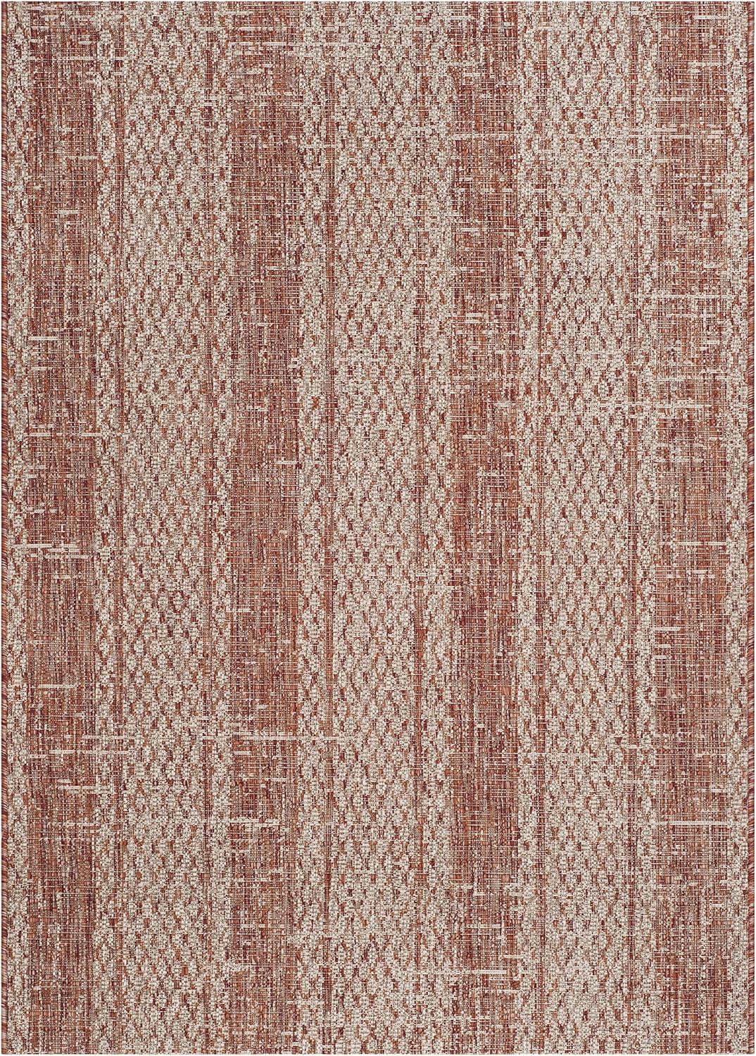 image:imageSAFAVIEH Washable Rug Outdoor Courtyard Collection 8 x 11 Light Grey amp Blue NonShedding amp Easy Cleaning Ideal for Patio Backyard Mudroom CY873636812Light BeigeTerracotta