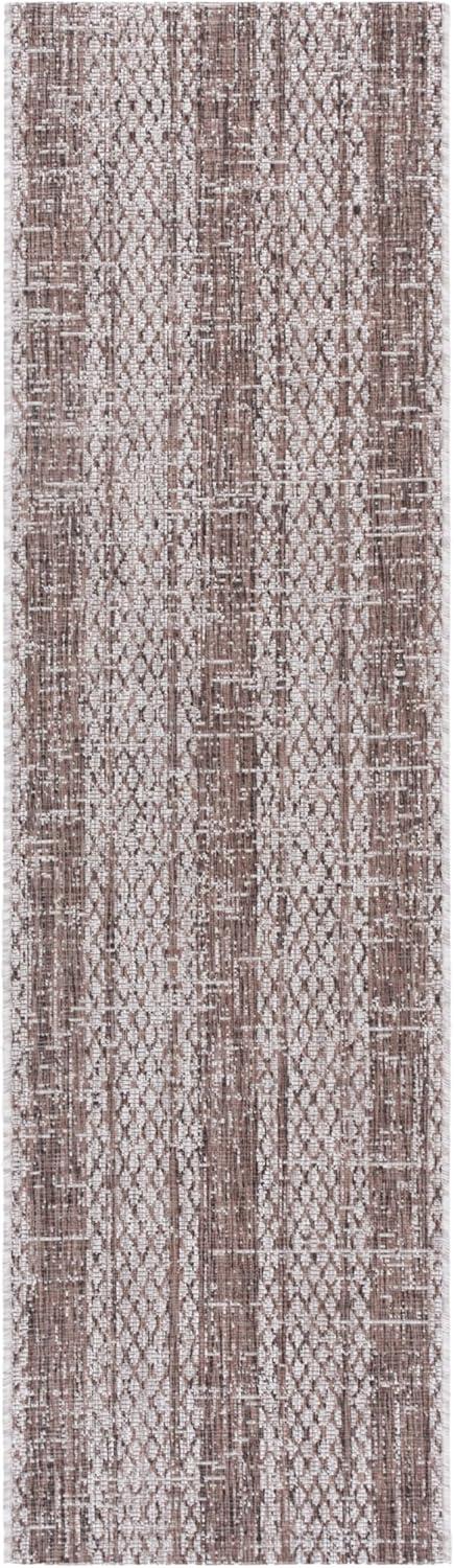 image:imageSAFAVIEH Washable Rug Outdoor Courtyard Collection 8 x 11 Light Grey amp Blue NonShedding amp Easy Cleaning Ideal for Patio Backyard Mudroom CY873636812Light BeigeLight Brown