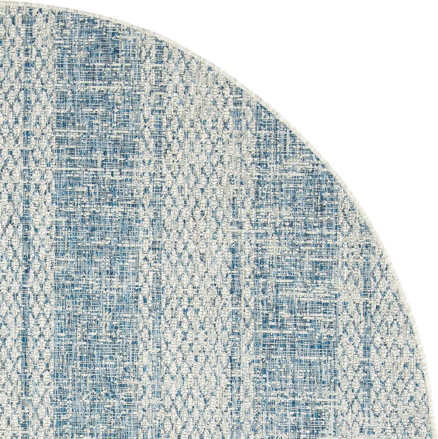 image:imageSAFAVIEH Washable Rug Outdoor Courtyard Collection 8 x 11 Light Grey amp Blue NonShedding amp Easy Cleaning Ideal for Patio Backyard Mudroom CY873636812Light Grey Blue