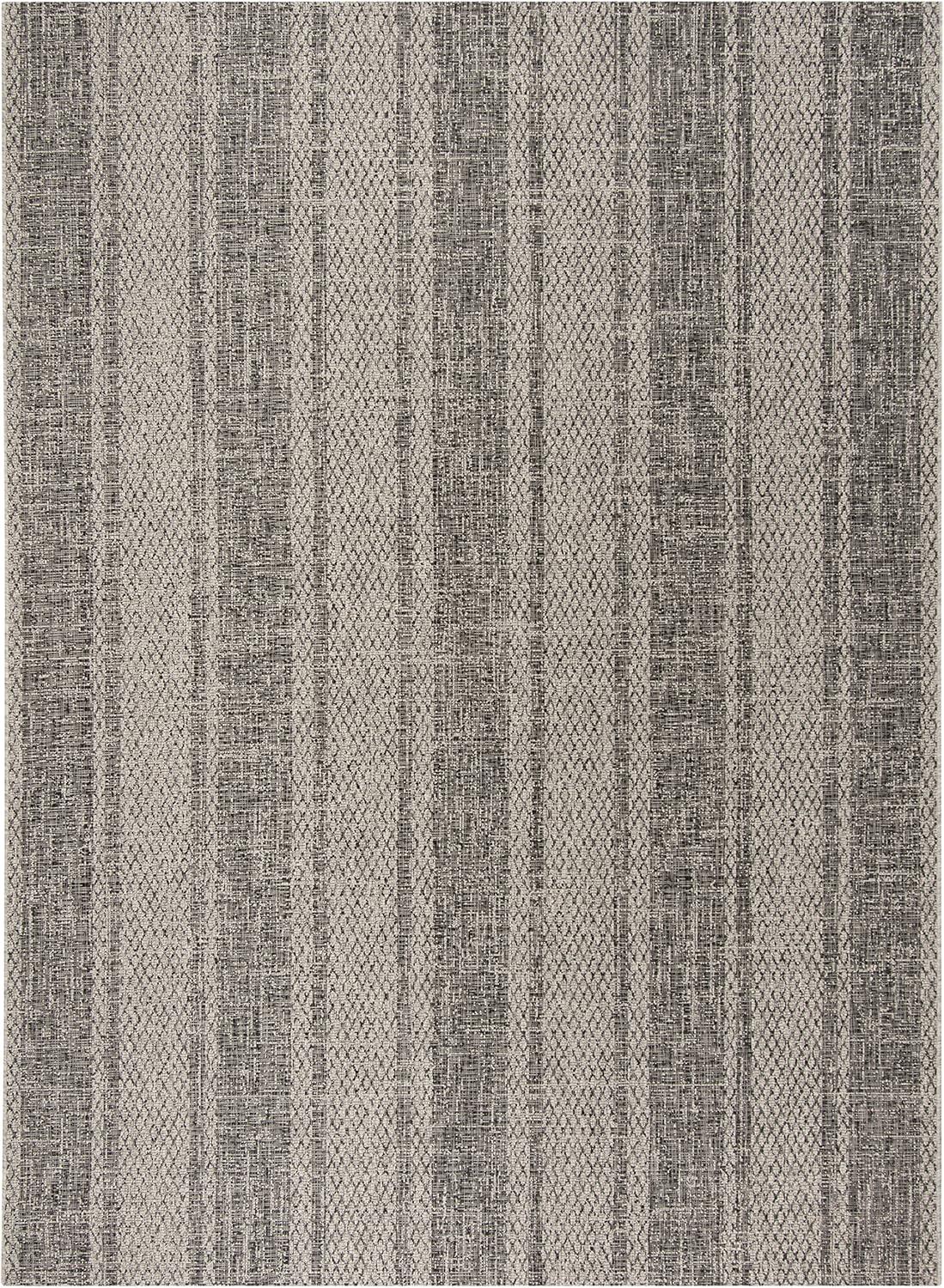 image:imageSAFAVIEH Washable Rug Outdoor Courtyard Collection 8 x 11 Light Grey amp Blue NonShedding amp Easy Cleaning Ideal for Patio Backyard Mudroom CY873636812Light GreyBlack