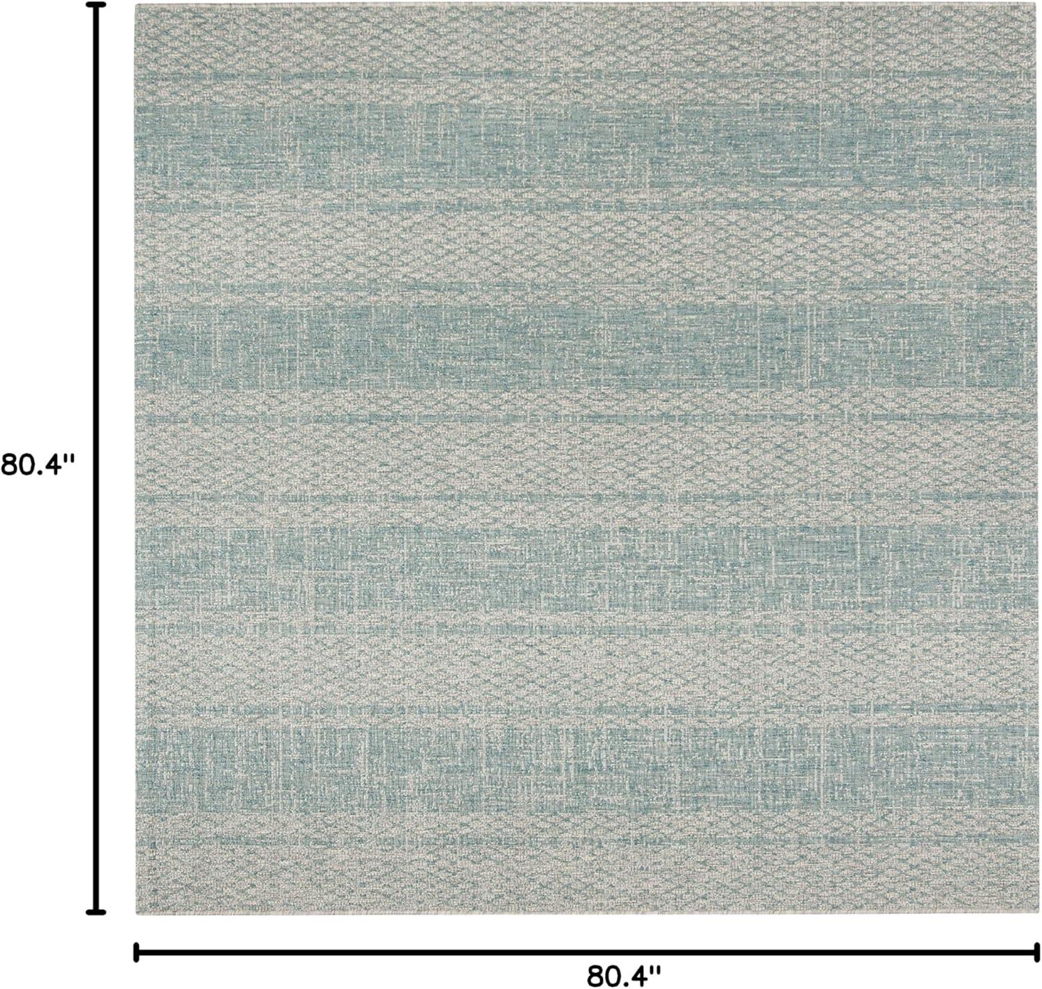 image:imageSAFAVIEH Washable Rug Outdoor Courtyard Collection 8 x 11 Light Grey amp Blue NonShedding amp Easy Cleaning Ideal for Patio Backyard Mudroom CY873636812Light GreyAqua