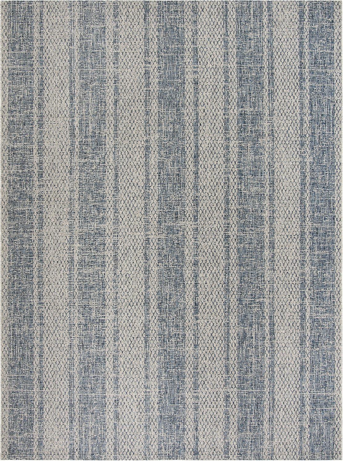 image:imageSAFAVIEH Washable Rug Outdoor Courtyard Collection 8 x 11 Light Grey amp Blue NonShedding amp Easy Cleaning Ideal for Patio Backyard Mudroom CY873636812Light Grey Blue