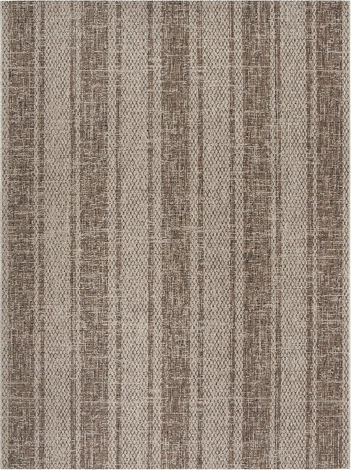 image:imageSAFAVIEH Washable Rug Outdoor Courtyard Collection 8 x 11 Light Grey amp Blue NonShedding amp Easy Cleaning Ideal for Patio Backyard Mudroom CY873636812Light BeigeLight Brown