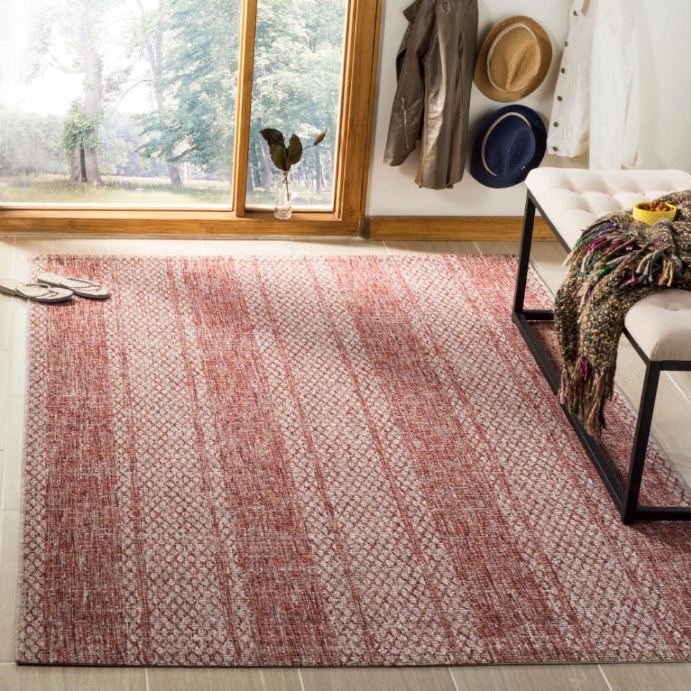 image:imageSAFAVIEH Washable Rug Outdoor Courtyard Collection 8 x 11 Light Grey amp Blue NonShedding amp Easy Cleaning Ideal for Patio Backyard Mudroom CY873636812Light BeigeTerracotta