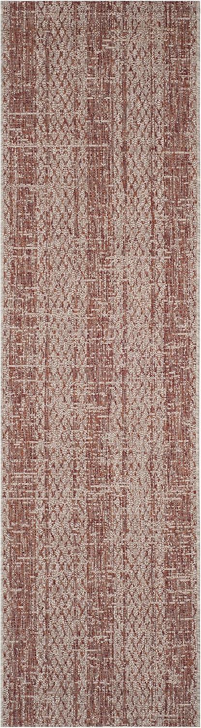 image:imageSAFAVIEH Washable Rug Outdoor Courtyard Collection 8 x 11 Light Grey amp Blue NonShedding amp Easy Cleaning Ideal for Patio Backyard Mudroom CY873636812Light BeigeTerracotta