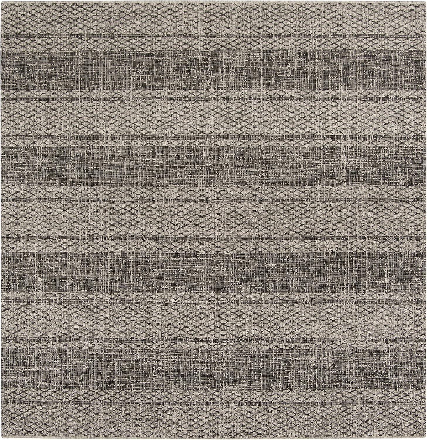 image:imageSAFAVIEH Washable Rug Outdoor Courtyard Collection 8 x 11 Light Grey amp Blue NonShedding amp Easy Cleaning Ideal for Patio Backyard Mudroom CY873636812Light GreyBlack