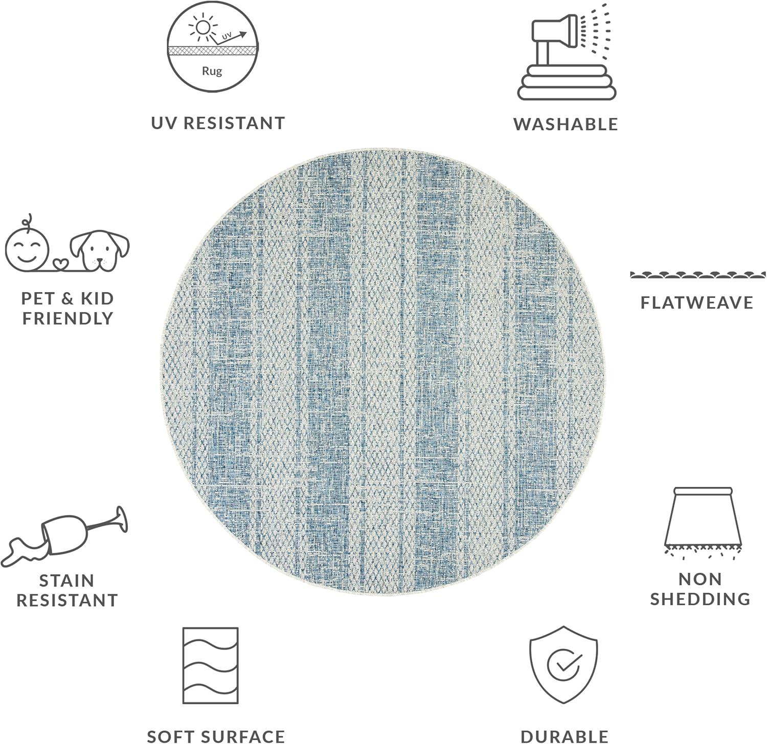 image:imageSAFAVIEH Washable Rug Outdoor Courtyard Collection 8 x 11 Light Grey amp Blue NonShedding amp Easy Cleaning Ideal for Patio Backyard Mudroom CY873636812Light Grey Blue