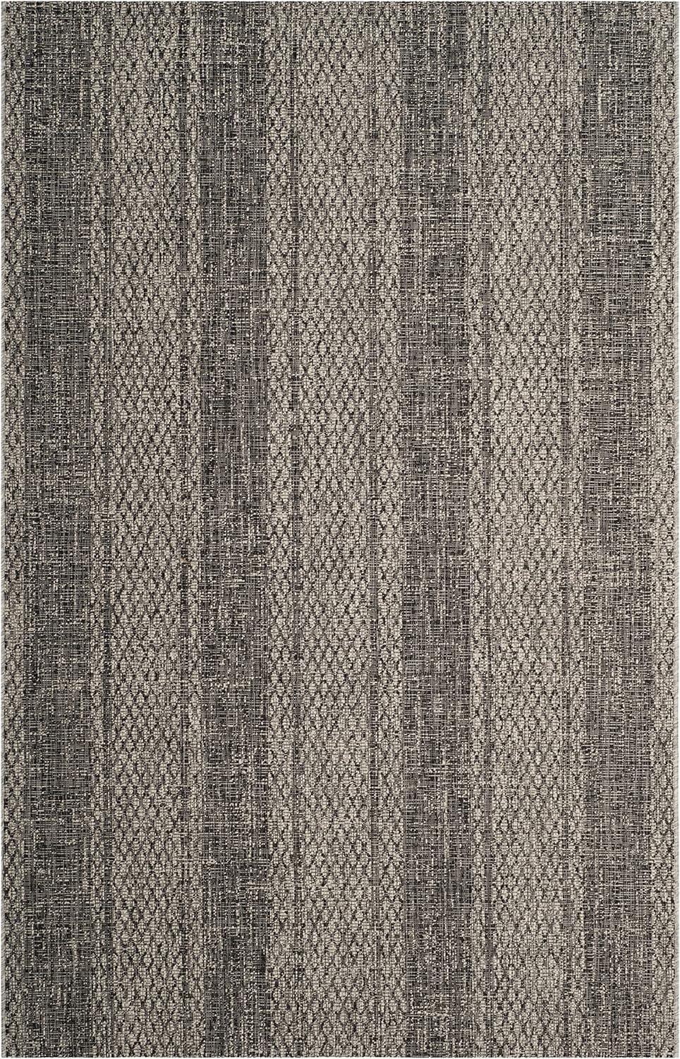 image:imageSAFAVIEH Washable Rug Outdoor Courtyard Collection 8 x 11 Light Grey amp Blue NonShedding amp Easy Cleaning Ideal for Patio Backyard Mudroom CY873636812Light GreyBlack