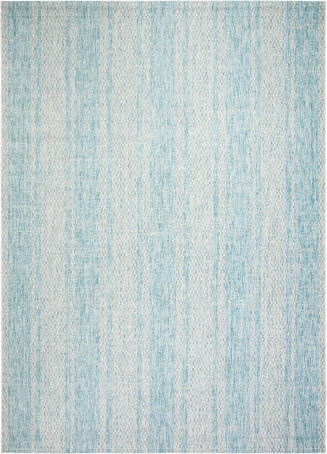 image:imageSAFAVIEH Washable Rug Outdoor Courtyard Collection 8 x 11 Light Grey amp Blue NonShedding amp Easy Cleaning Ideal for Patio Backyard Mudroom CY873636812Light GreyAqua