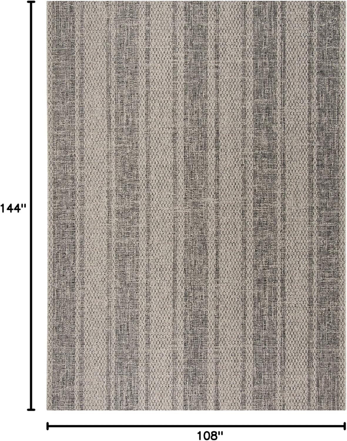 image:imageSAFAVIEH Washable Rug Outdoor Courtyard Collection 8 x 11 Light Grey amp Blue NonShedding amp Easy Cleaning Ideal for Patio Backyard Mudroom CY873636812Light GreyBlack