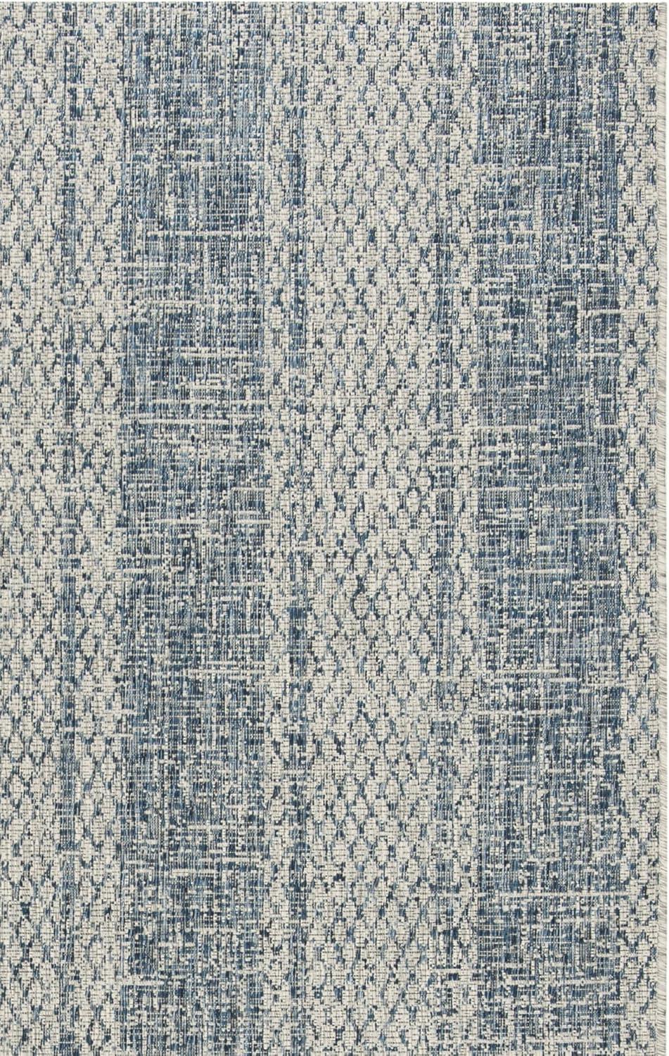 image:imageSAFAVIEH Washable Rug Outdoor Courtyard Collection 8 x 11 Light Grey amp Blue NonShedding amp Easy Cleaning Ideal for Patio Backyard Mudroom CY873636812Light Grey Blue