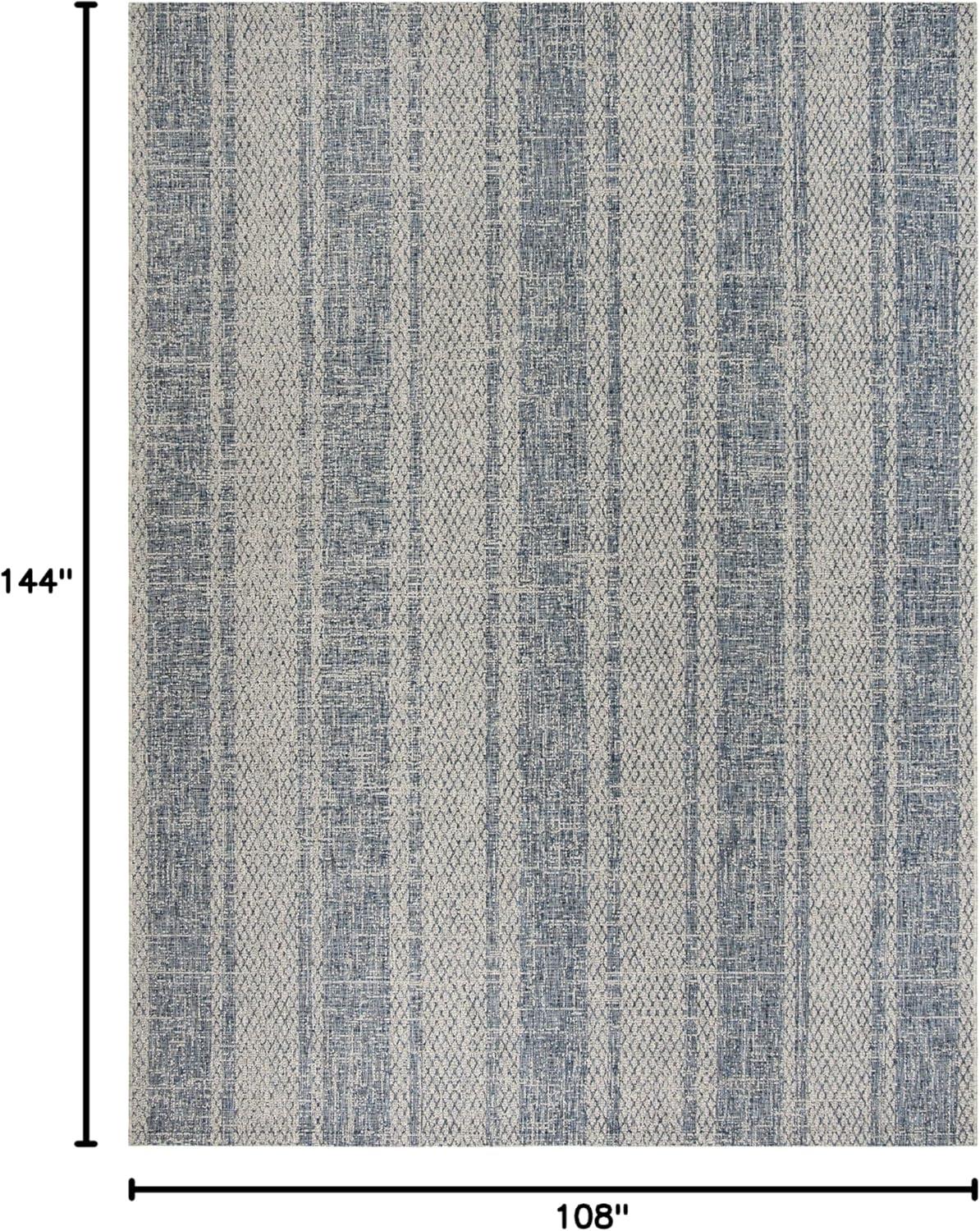 image:imageSAFAVIEH Washable Rug Outdoor Courtyard Collection 8 x 11 Light Grey amp Blue NonShedding amp Easy Cleaning Ideal for Patio Backyard Mudroom CY873636812Light Grey Blue