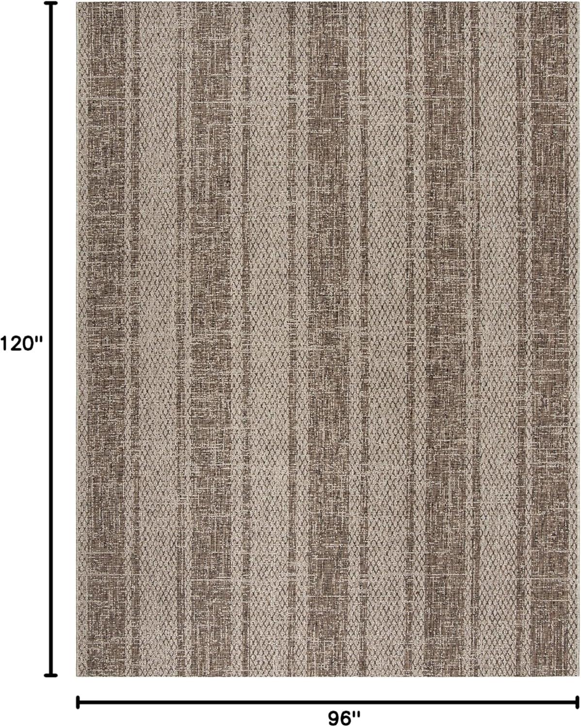 image:imageSAFAVIEH Washable Rug Outdoor Courtyard Collection 8 x 11 Light Grey amp Blue NonShedding amp Easy Cleaning Ideal for Patio Backyard Mudroom CY873636812Light BeigeLight Brown