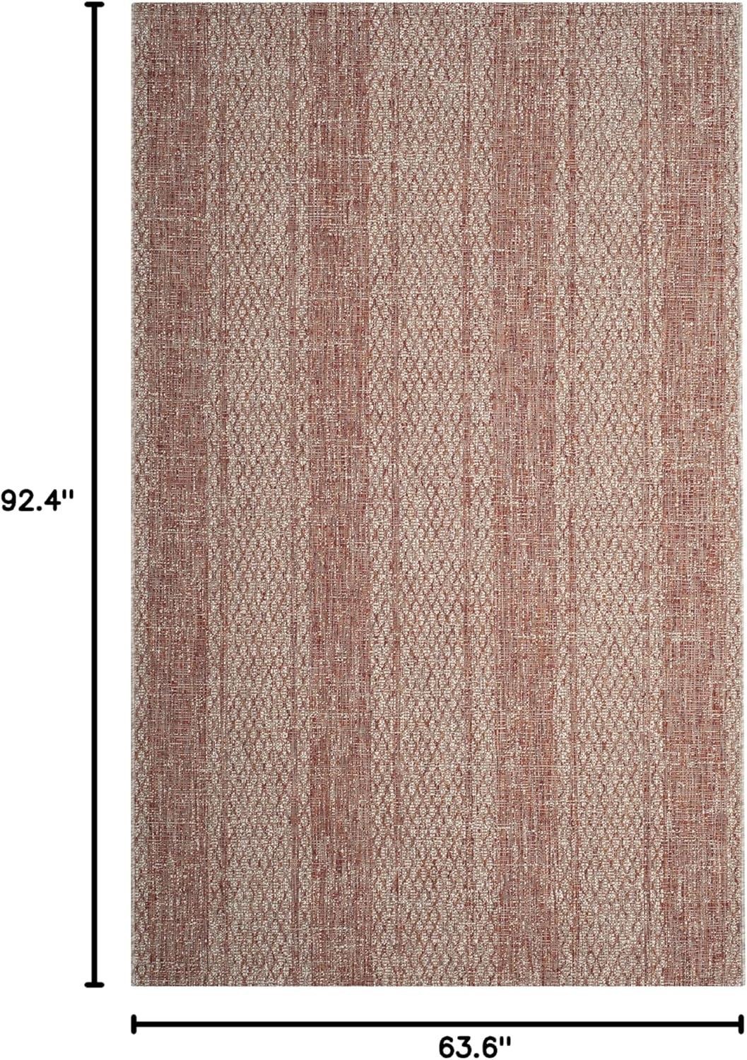 image:imageSAFAVIEH Washable Rug Outdoor Courtyard Collection 8 x 11 Light Grey amp Blue NonShedding amp Easy Cleaning Ideal for Patio Backyard Mudroom CY873636812Light BeigeTerracotta