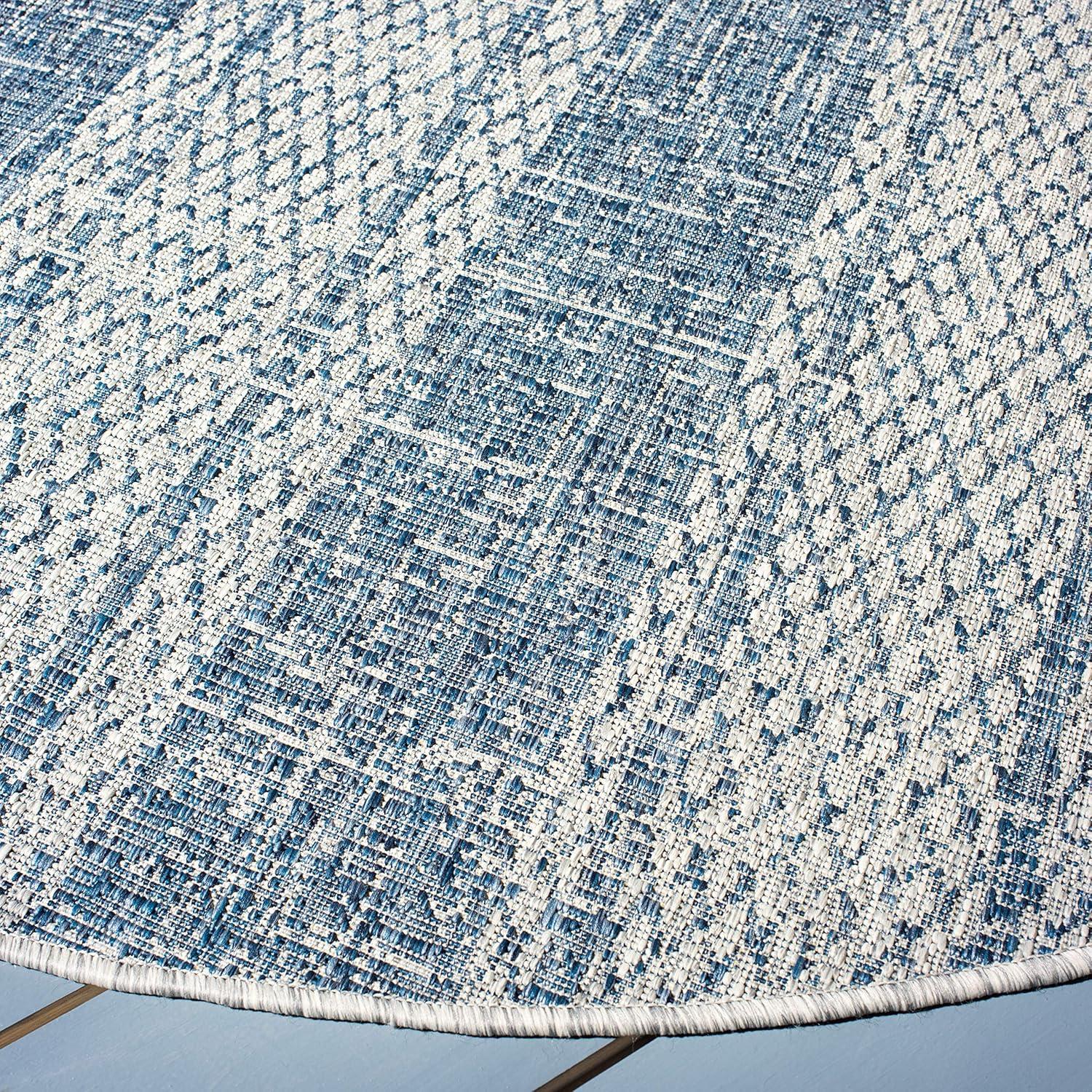 image:imageSAFAVIEH Washable Rug Outdoor Courtyard Collection 8 x 11 Light Grey amp Blue NonShedding amp Easy Cleaning Ideal for Patio Backyard Mudroom CY873636812Light Grey Blue