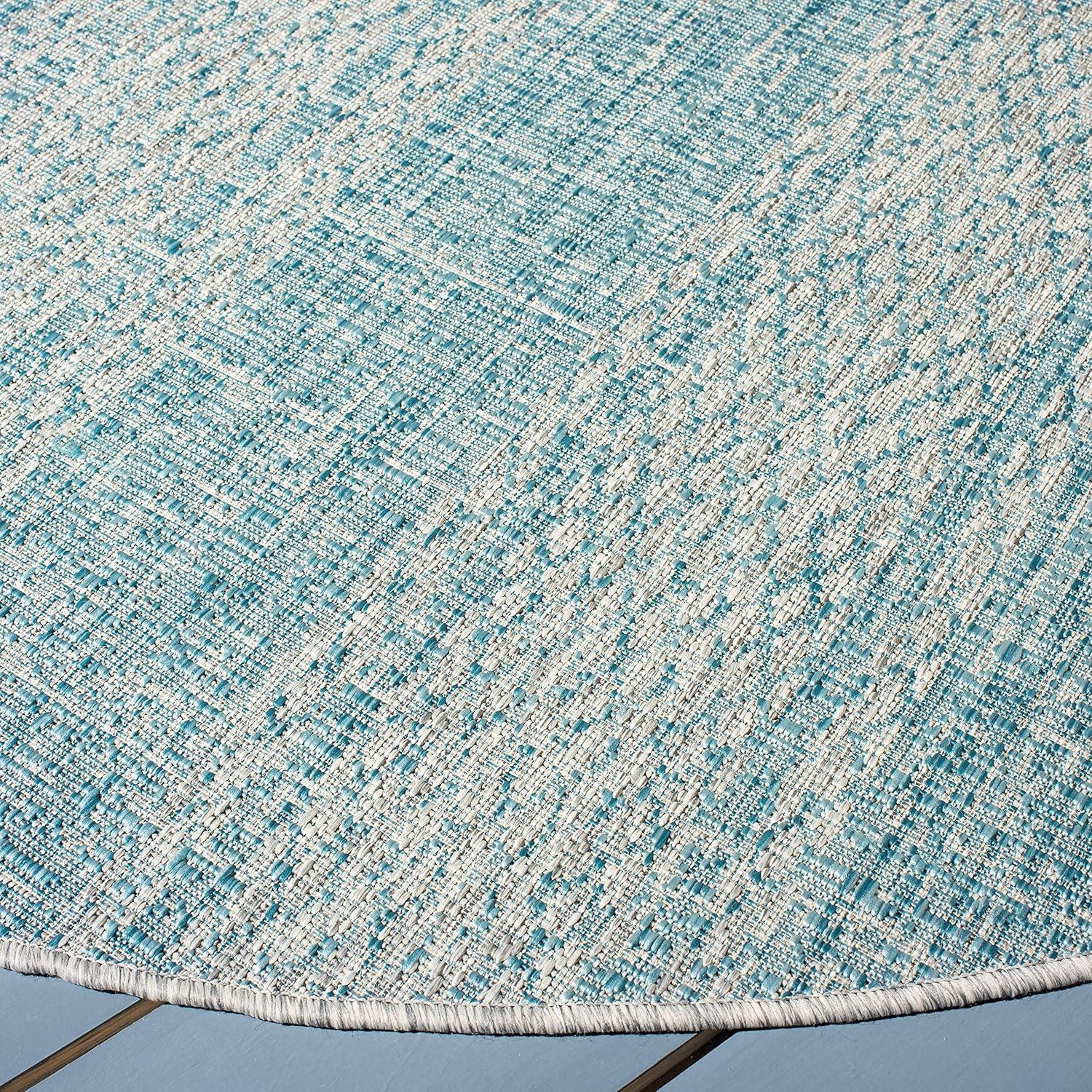 image:imageSAFAVIEH Washable Rug Outdoor Courtyard Collection 8 x 11 Light Grey amp Blue NonShedding amp Easy Cleaning Ideal for Patio Backyard Mudroom CY873636812Light GreyAqua