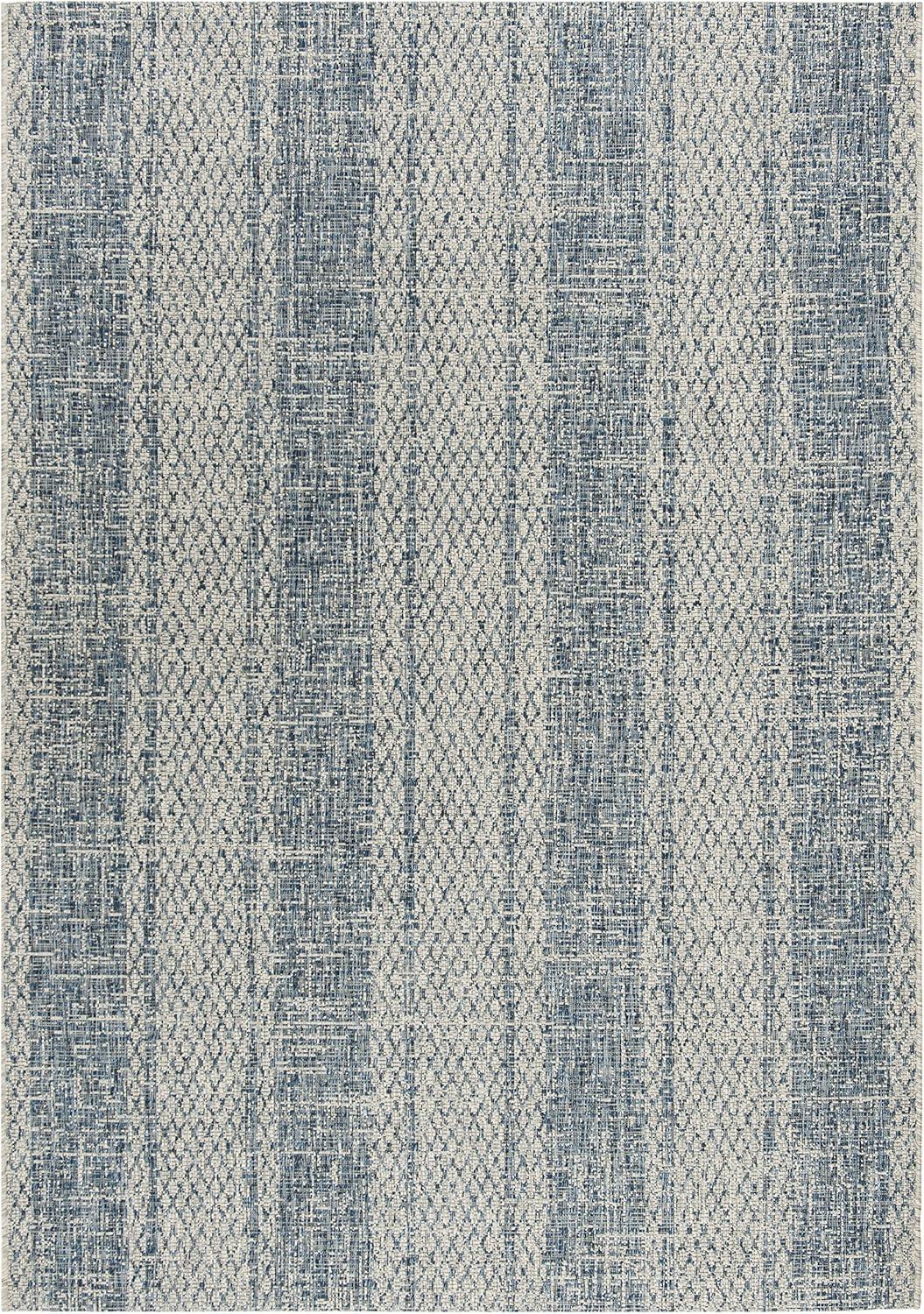 image:imageSAFAVIEH Washable Rug Outdoor Courtyard Collection 8 x 11 Light Grey amp Blue NonShedding amp Easy Cleaning Ideal for Patio Backyard Mudroom CY873636812Light Grey Blue
