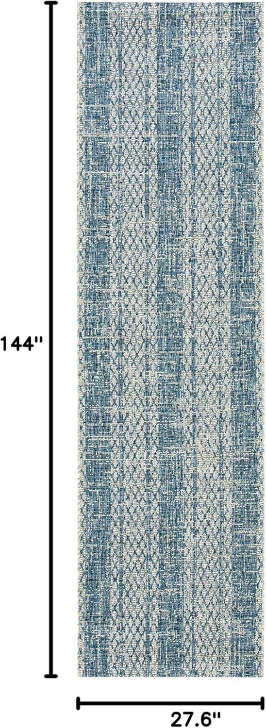image:imageSAFAVIEH Washable Rug Outdoor Courtyard Collection 8 x 11 Light Grey amp Blue NonShedding amp Easy Cleaning Ideal for Patio Backyard Mudroom CY873636812Light Grey Blue