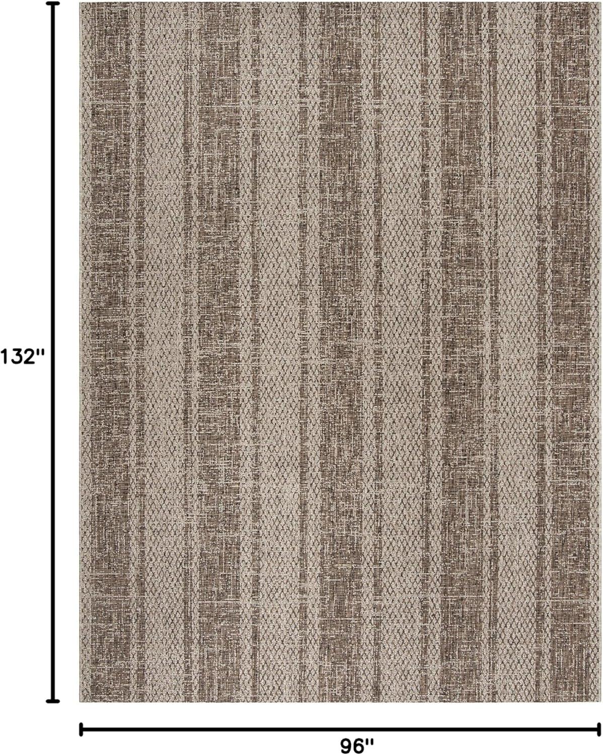 image:imageSAFAVIEH Washable Rug Outdoor Courtyard Collection 8 x 11 Light Grey amp Blue NonShedding amp Easy Cleaning Ideal for Patio Backyard Mudroom CY873636812Light BeigeLight Brown