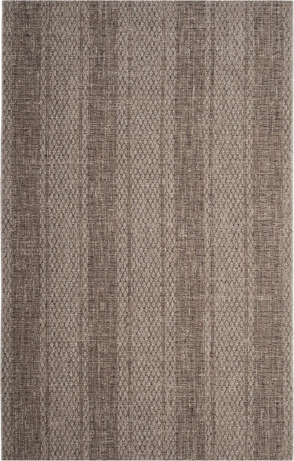 image:imageSAFAVIEH Washable Rug Outdoor Courtyard Collection 8 x 11 Light Grey amp Blue NonShedding amp Easy Cleaning Ideal for Patio Backyard Mudroom CY873636812Light BeigeLight Brown