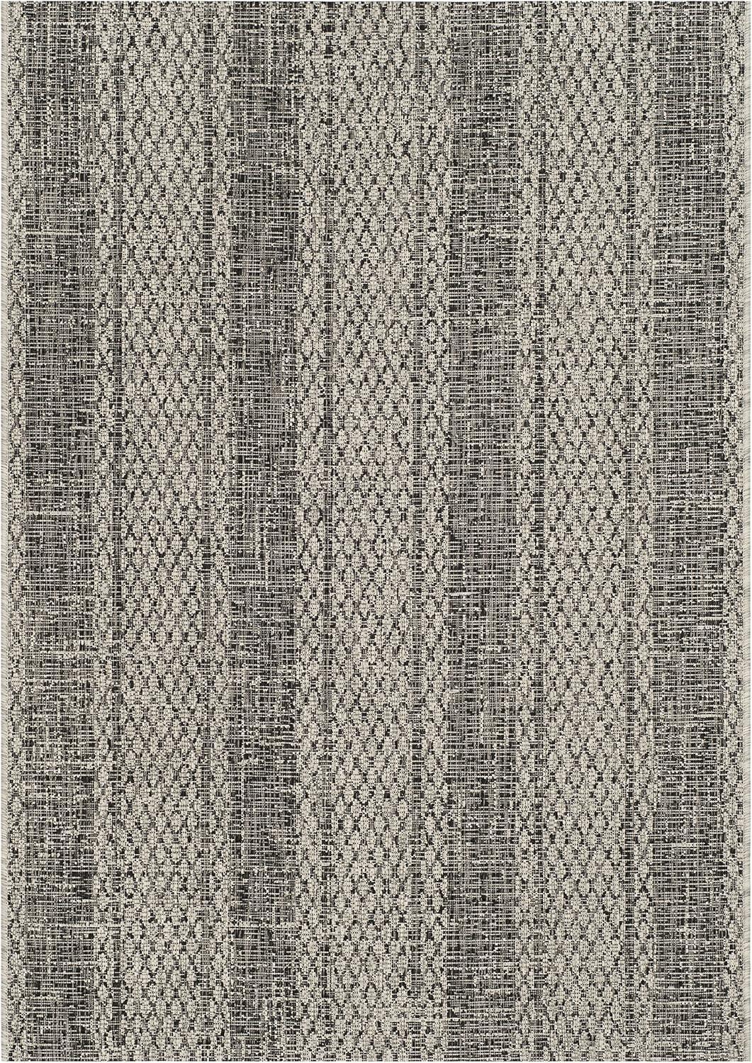 image:imageSAFAVIEH Washable Rug Outdoor Courtyard Collection 8 x 11 Light Grey amp Blue NonShedding amp Easy Cleaning Ideal for Patio Backyard Mudroom CY873636812Light GreyBlack