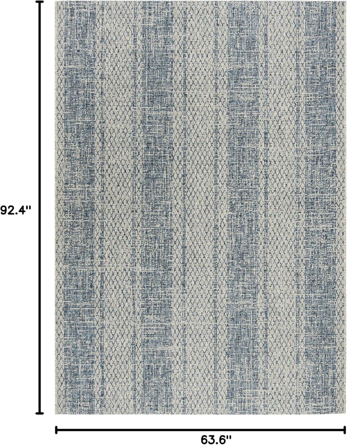 image:imageSAFAVIEH Washable Rug Outdoor Courtyard Collection 8 x 11 Light Grey amp Blue NonShedding amp Easy Cleaning Ideal for Patio Backyard Mudroom CY873636812Light Grey Blue
