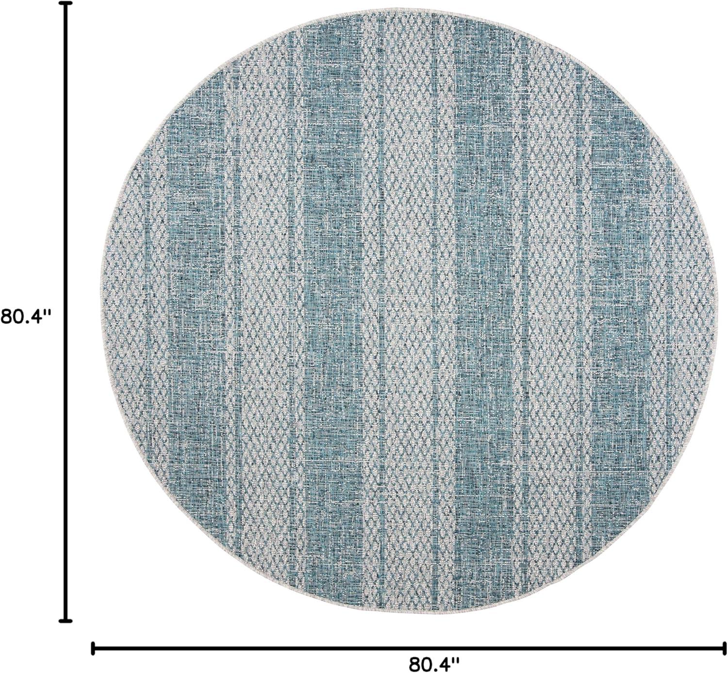 image:imageSAFAVIEH Washable Rug Outdoor Courtyard Collection 8 x 11 Light Grey amp Blue NonShedding amp Easy Cleaning Ideal for Patio Backyard Mudroom CY873636812Light GreyTeal