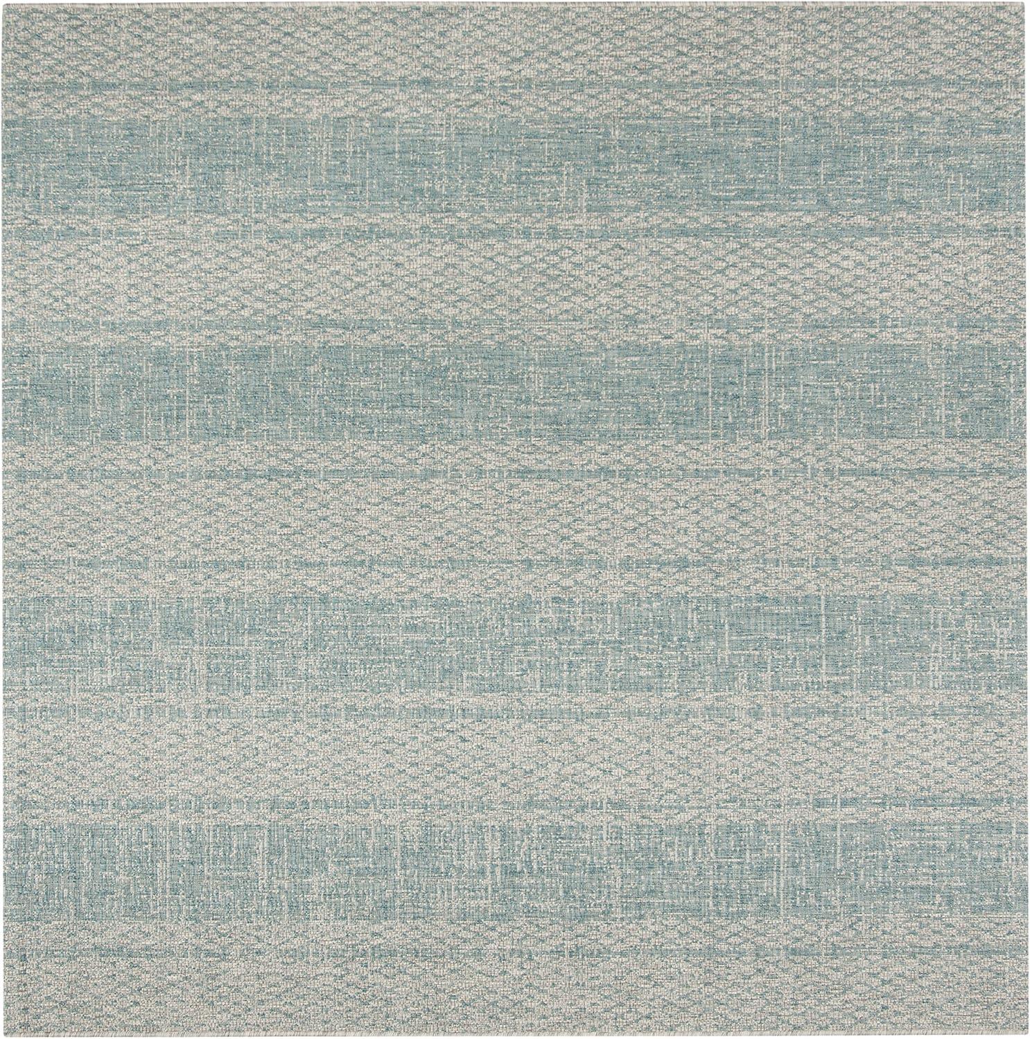 image:imageSAFAVIEH Washable Rug Outdoor Courtyard Collection 8 x 11 Light Grey amp Blue NonShedding amp Easy Cleaning Ideal for Patio Backyard Mudroom CY873636812Light GreyAqua