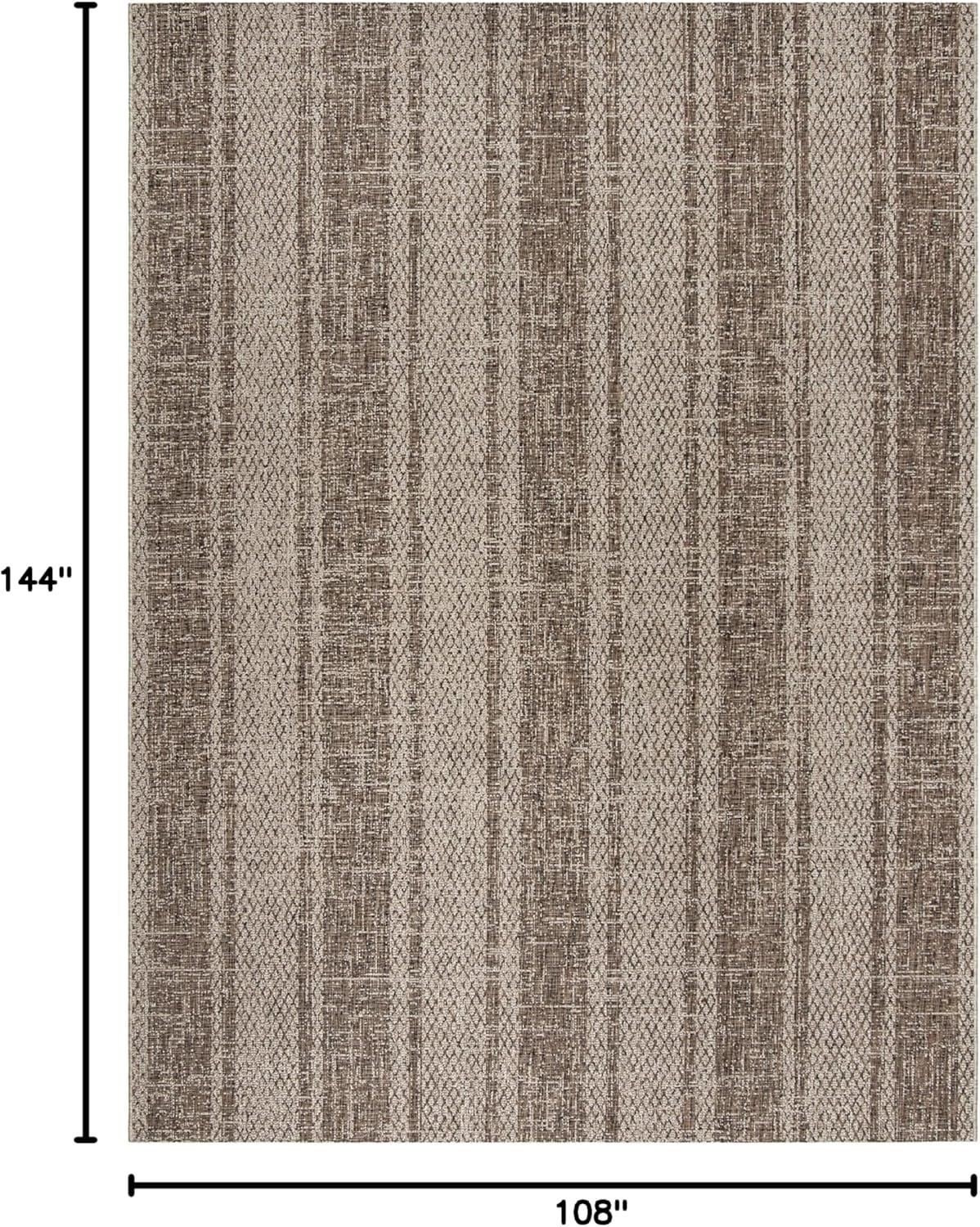 image:imageSAFAVIEH Washable Rug Outdoor Courtyard Collection 8 x 11 Light Grey amp Blue NonShedding amp Easy Cleaning Ideal for Patio Backyard Mudroom CY873636812Light BeigeLight Brown