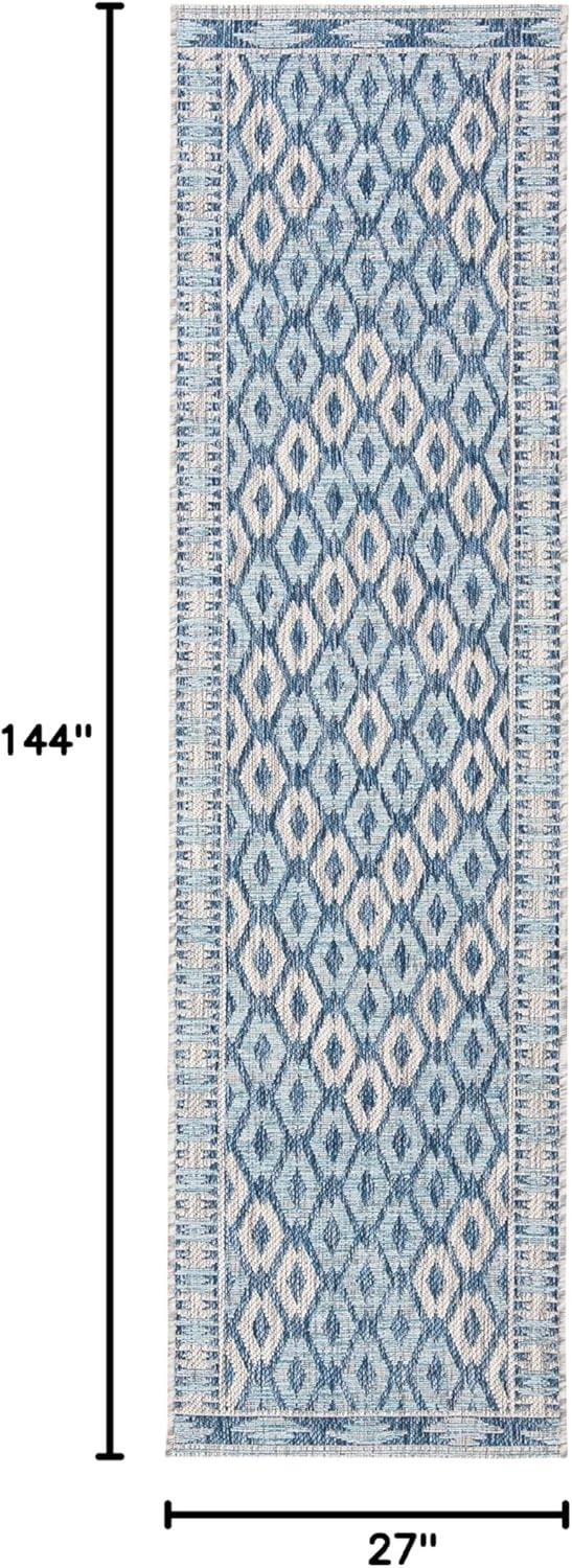 image:imageSAFAVIEH Washable Rug Outdoor Courtyard Collection 9 x 12 Navy amp Grey NonShedding amp Easy Cleaning Ideal for Patio Backyard Mudroom CY853136821NavyGrey