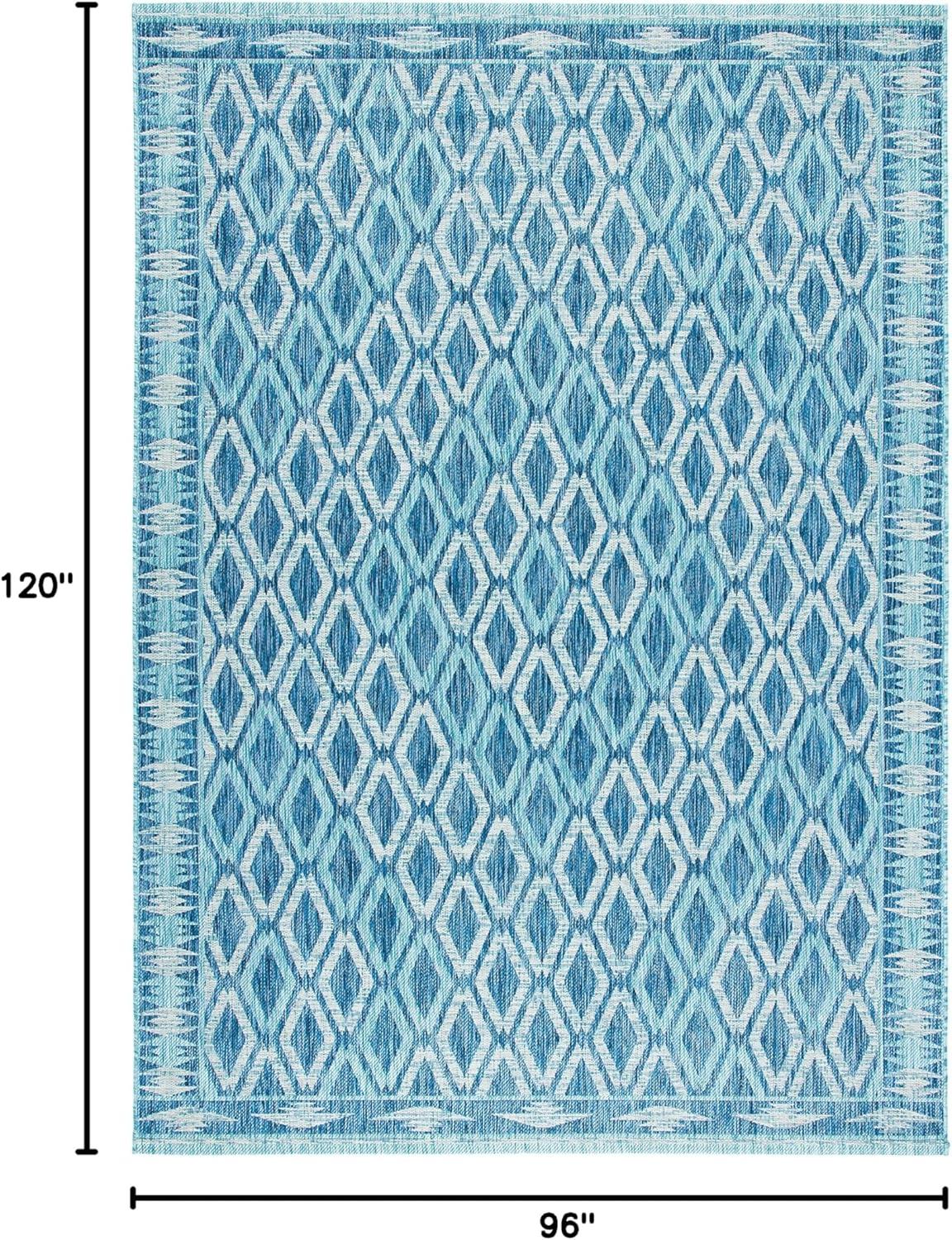 image:imageSAFAVIEH Washable Rug Outdoor Courtyard Collection 9 x 12 Navy amp Grey NonShedding amp Easy Cleaning Ideal for Patio Backyard Mudroom CY853136821NavyAqua
