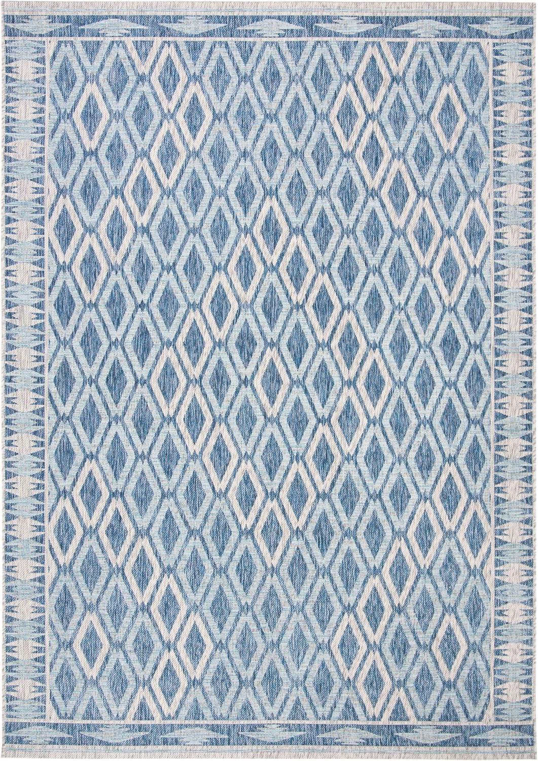 image:imageSAFAVIEH Washable Rug Outdoor Courtyard Collection 9 x 12 Navy amp Grey NonShedding amp Easy Cleaning Ideal for Patio Backyard Mudroom CY853136821NavyGrey