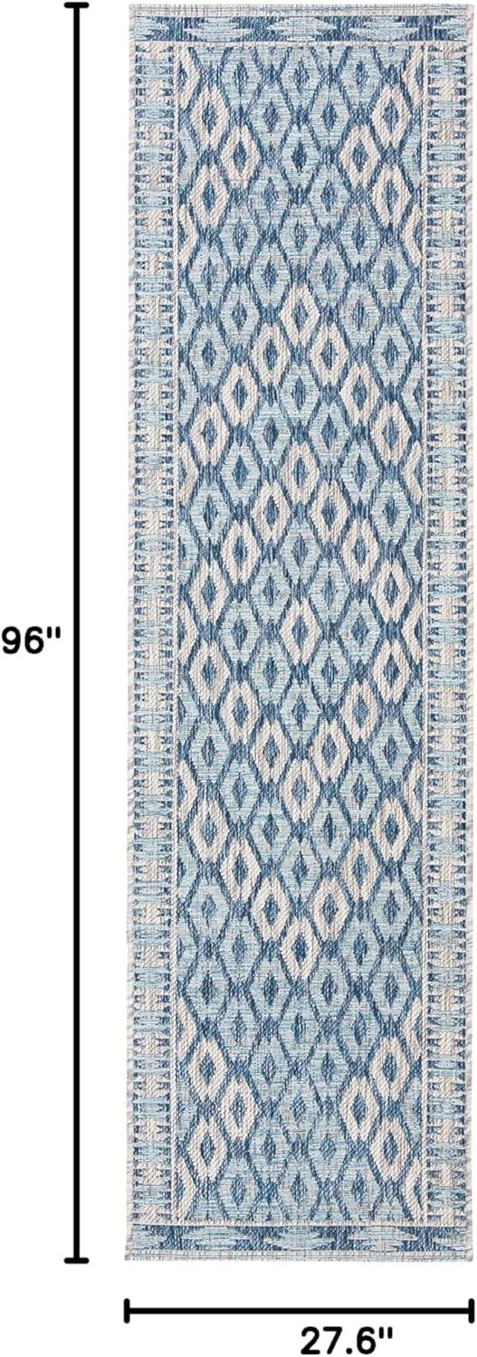 image:imageSAFAVIEH Washable Rug Outdoor Courtyard Collection 9 x 12 Navy amp Grey NonShedding amp Easy Cleaning Ideal for Patio Backyard Mudroom CY853136821NavyGrey