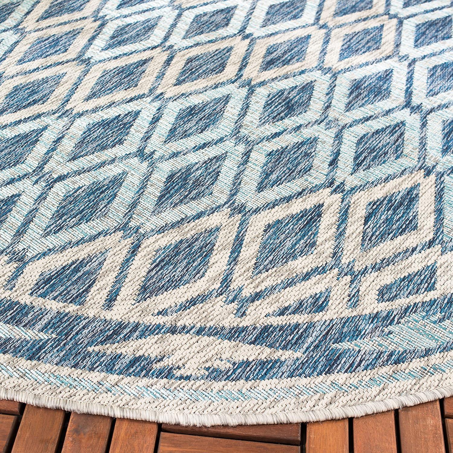 image:imageSAFAVIEH Washable Rug Outdoor Courtyard Collection 9 x 12 Navy amp Grey NonShedding amp Easy Cleaning Ideal for Patio Backyard Mudroom CY853136821NavyGrey