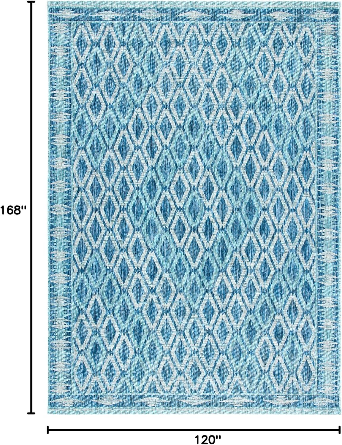 image:imageSAFAVIEH Washable Rug Outdoor Courtyard Collection 9 x 12 Navy amp Grey NonShedding amp Easy Cleaning Ideal for Patio Backyard Mudroom CY853136821NavyAqua