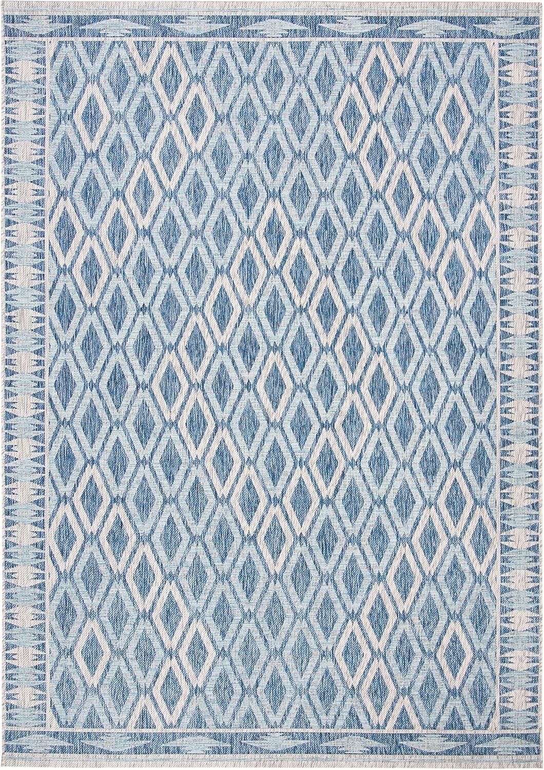 image:imageSAFAVIEH Washable Rug Outdoor Courtyard Collection 9 x 12 Navy amp Grey NonShedding amp Easy Cleaning Ideal for Patio Backyard Mudroom CY853136821NavyGrey