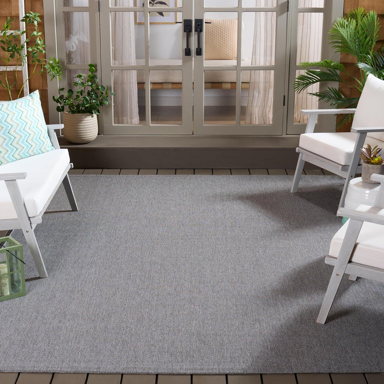 image:imageSAFAVIEH Washable Rug Outdoor Sisal AllWeather Collection 8 x 10 Natural NonShedding amp Easy to Clean Ideal for Patio Backyard Mudroom SAW642BGrey