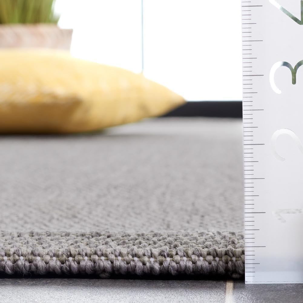 image:imageSAFAVIEH Washable Rug Outdoor Sisal AllWeather Collection 8 x 10 Natural NonShedding amp Easy to Clean Ideal for Patio Backyard Mudroom SAW642BGrey