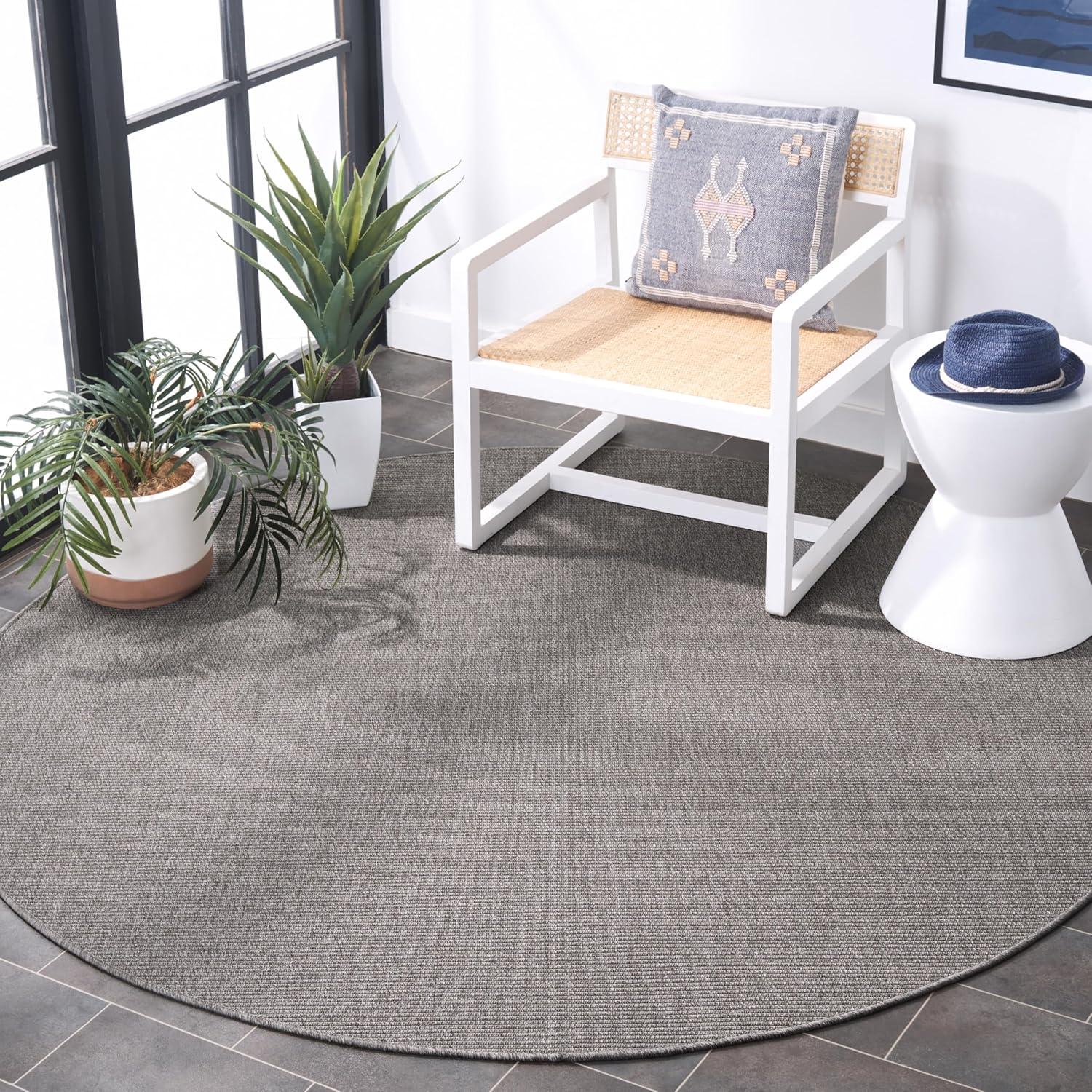 image:imageSAFAVIEH Washable Rug Outdoor Sisal AllWeather Collection 8 x 10 Natural NonShedding amp Easy to Clean Ideal for Patio Backyard Mudroom SAW642BGrey