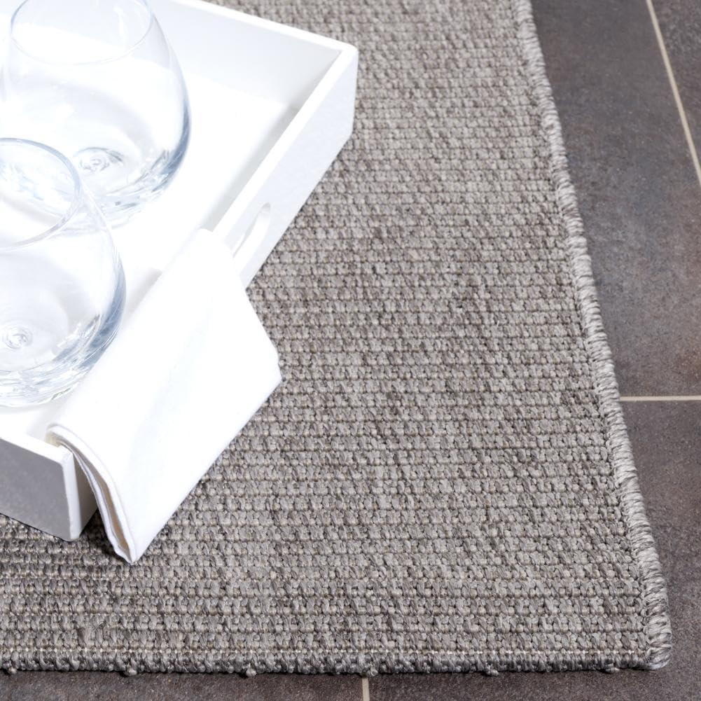 image:imageSAFAVIEH Washable Rug Outdoor Sisal AllWeather Collection 8 x 10 Natural NonShedding amp Easy to Clean Ideal for Patio Backyard Mudroom SAW642BGrey