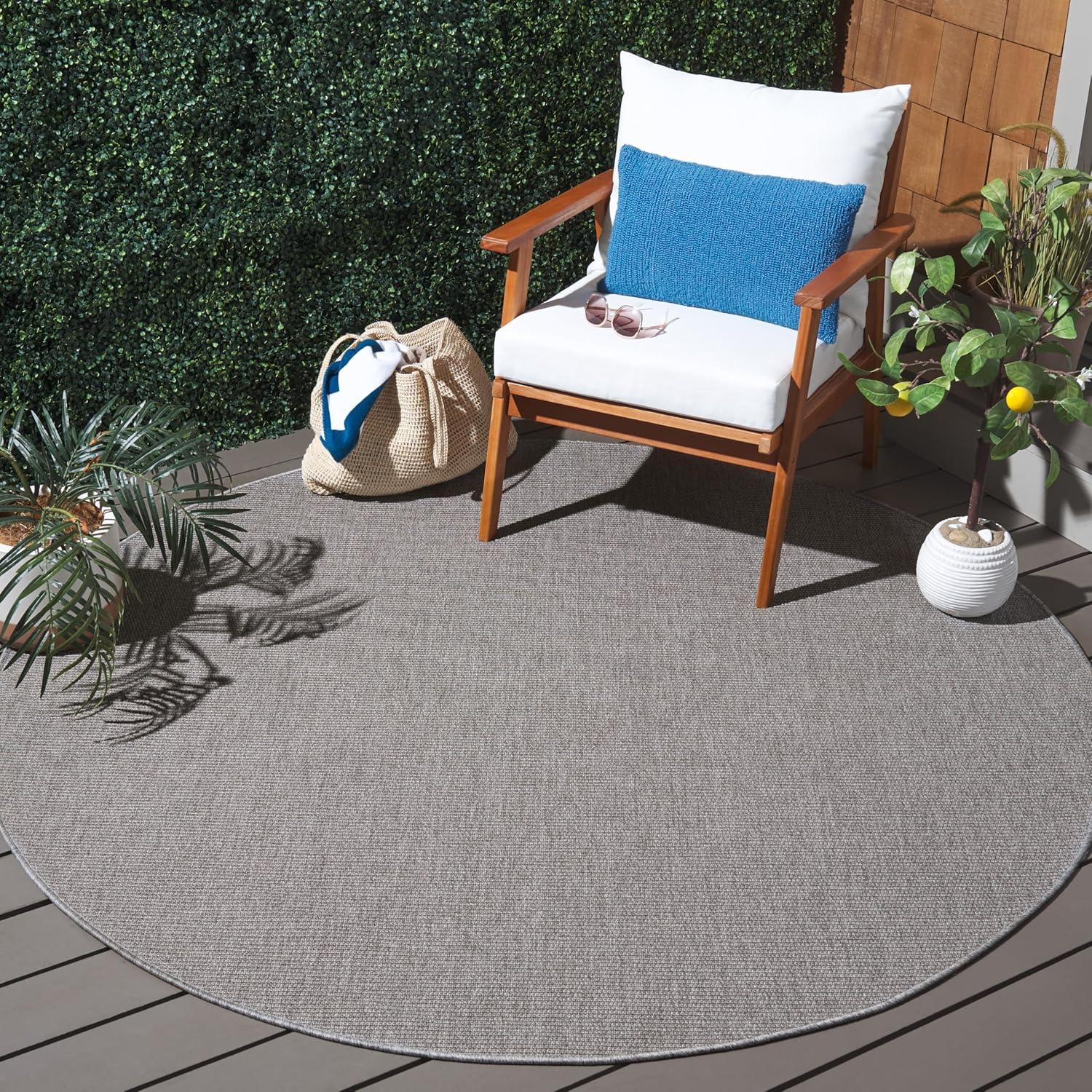 image:imageSAFAVIEH Washable Rug Outdoor Sisal AllWeather Collection 8 x 10 Natural NonShedding amp Easy to Clean Ideal for Patio Backyard Mudroom SAW642BGrey